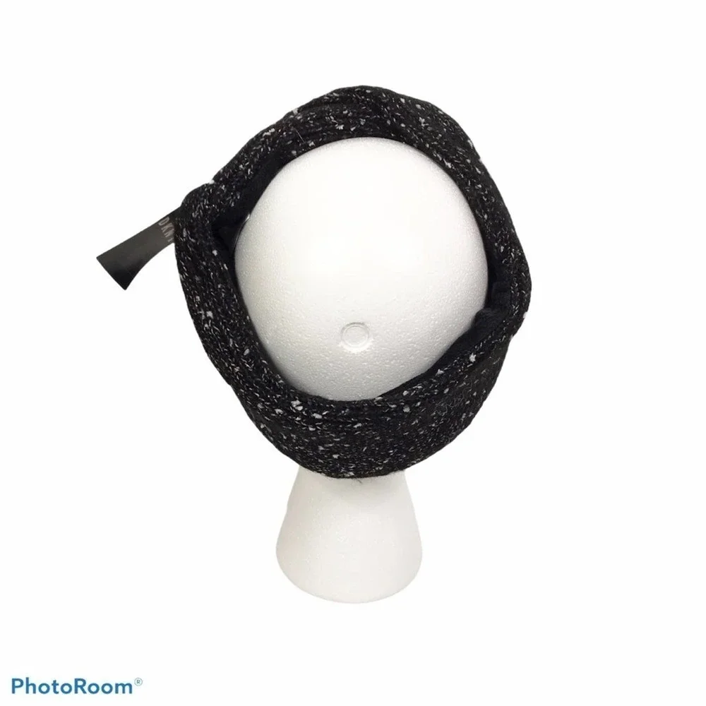 DKNY fleece lined head band speckled black